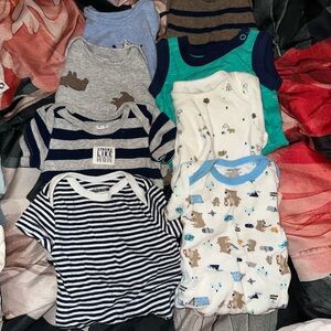 Carter's Assorted Bodysuits - Blue, White, Gray, Green